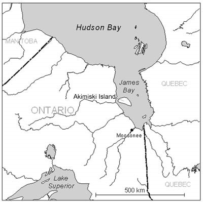 Akimsiki Island map
